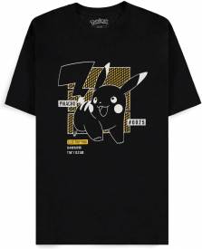 Pokémon - Pikachu Line-art Men's Short Sleeved T-shirt (Black) voor de Kleding kopen op nedgame.nl