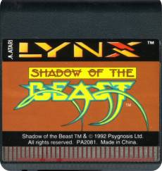 Shadow of the Beast (losse cassette) voor de Atari Lynx kopen op nedgame.nl