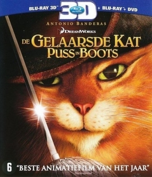 Verkleuren staal spleet Nedgame gameshop: De Gelaarsde Kat 3D (Puss in Boots) (3D Blu-ray + Blu-ray  + DVD) (Blu-ray) kopen