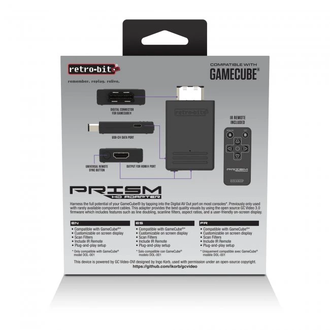 Prism HD Adapter for GameCube (Retro-Bit) voor de GameCube kopen op nedgame.nl