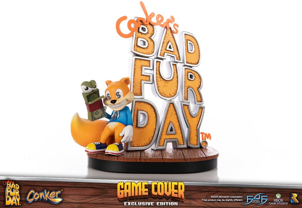 First 4 Figures Conker's Bad Fur Day PVC Statue - Game Cover Exclusive Edition (Cash Eyes)