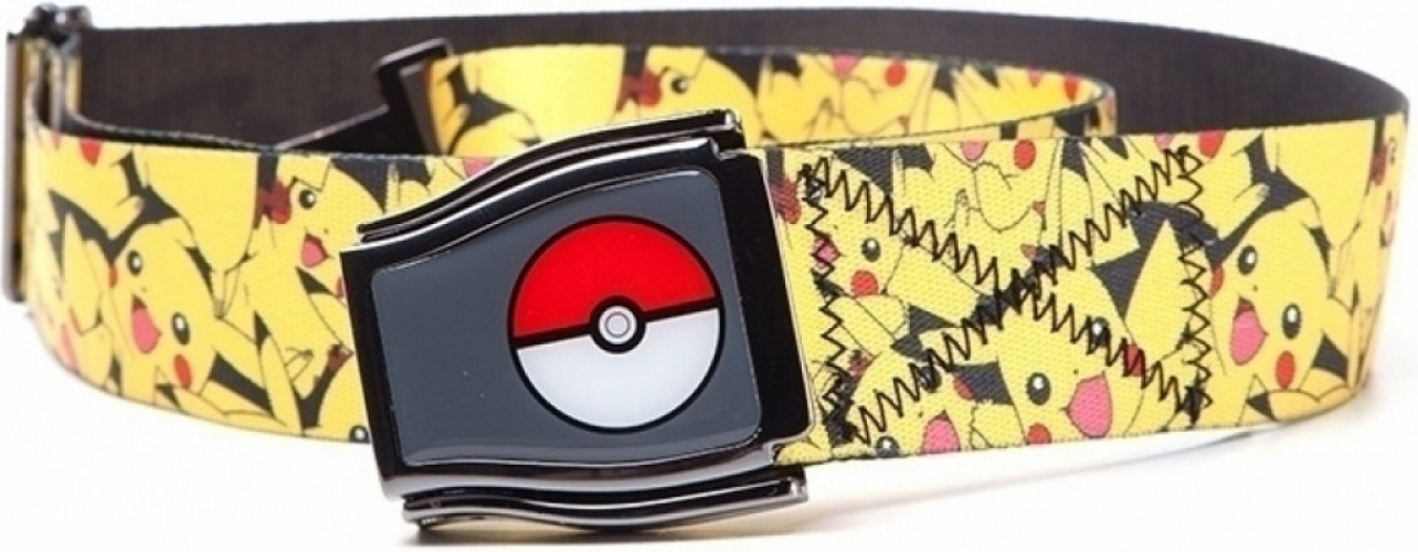 Image of Pokémon - All Over Pikachu Airplane Belt with Pokeball