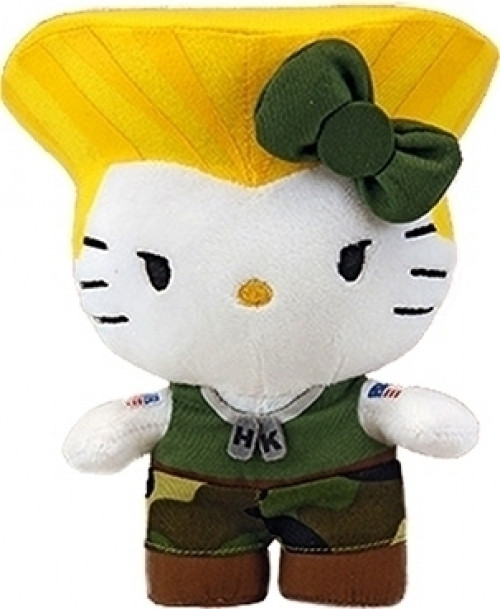 Image of Street Fighter X Sanrio - Hello Kitty Guile Pluche 15cm