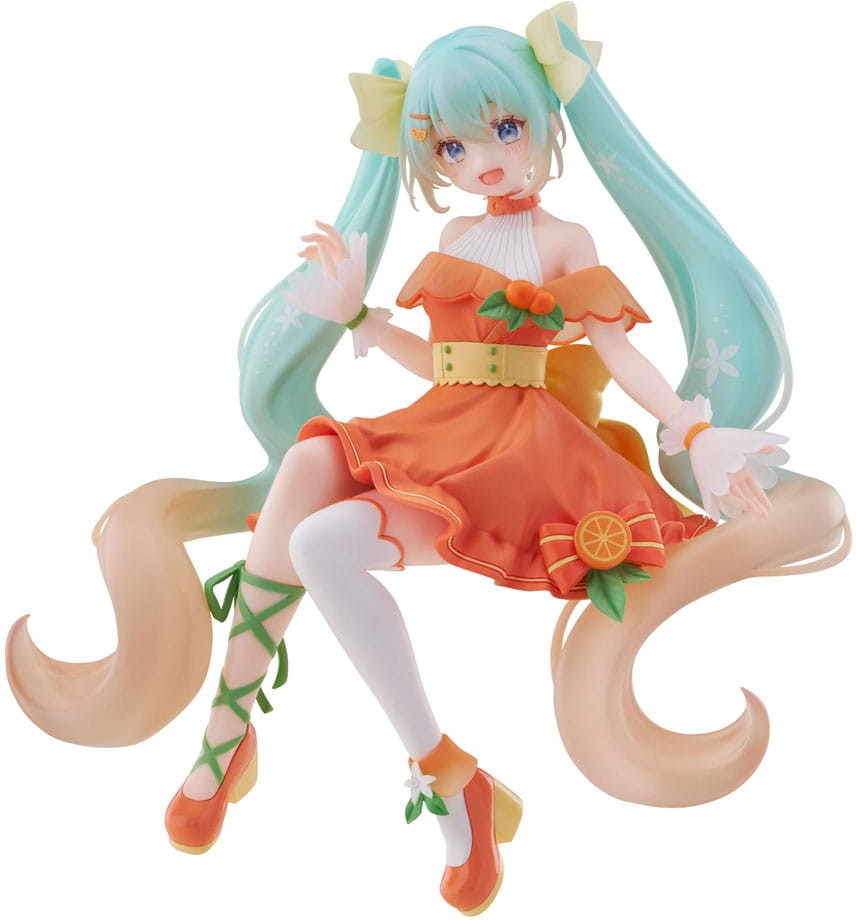 Hatsune Miku Noodle Stopper Figure - Flower Hatsune Miku Citrus Ver. afbeelding