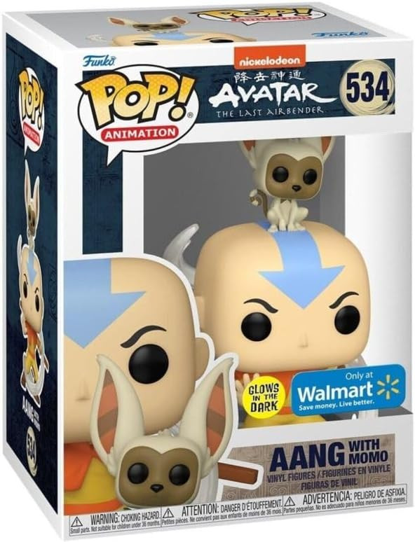 Funko POP! - Animation - Avatar The Last Airbender - Aang with Momo ( Glows in the Dark ) ( 534 )