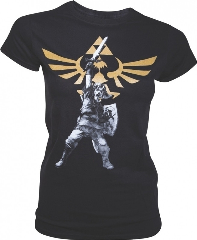 Image of Zelda Black Logo Female T-Shirt