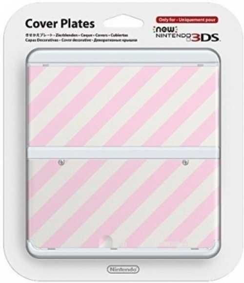 Cover Plate NEW Nintendo 3DS - Streep Roze