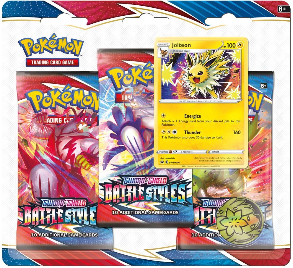 Pokemon TCG Sword & Shield Battle Styles 3-Pack - Jolteon