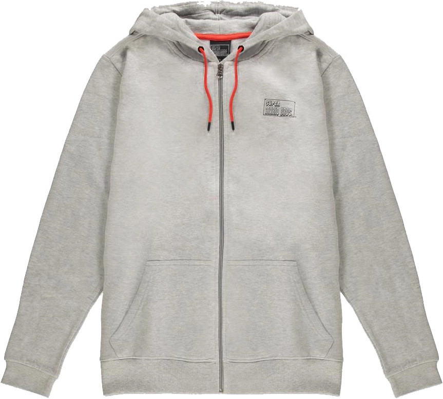 Nintendo - 8Bit Super Mario Bros Men's Zipper Hoodie