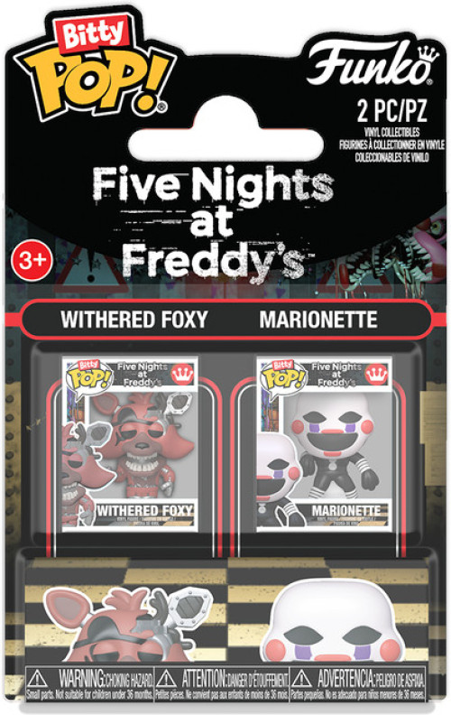 Five Nights at Freddy's Funko Bitty Pop! 2-Pack - Withered Foxy & Marionette Vinyl Figures