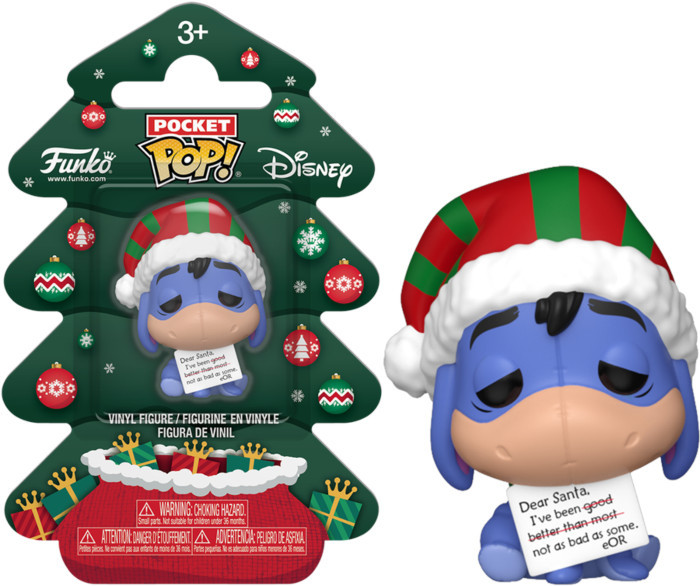 Winnie the Pooh Funko Pocket Pop! Figure: Eeyore (Holiday Tree) afbeelding