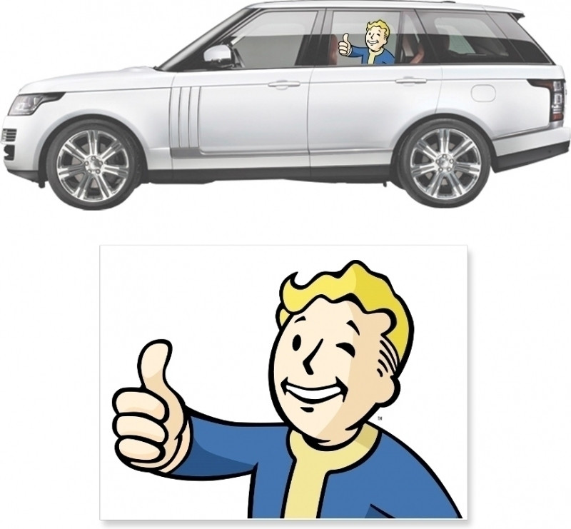 Fallout - Thumbs-Up Vault Boy View Tru Sticker