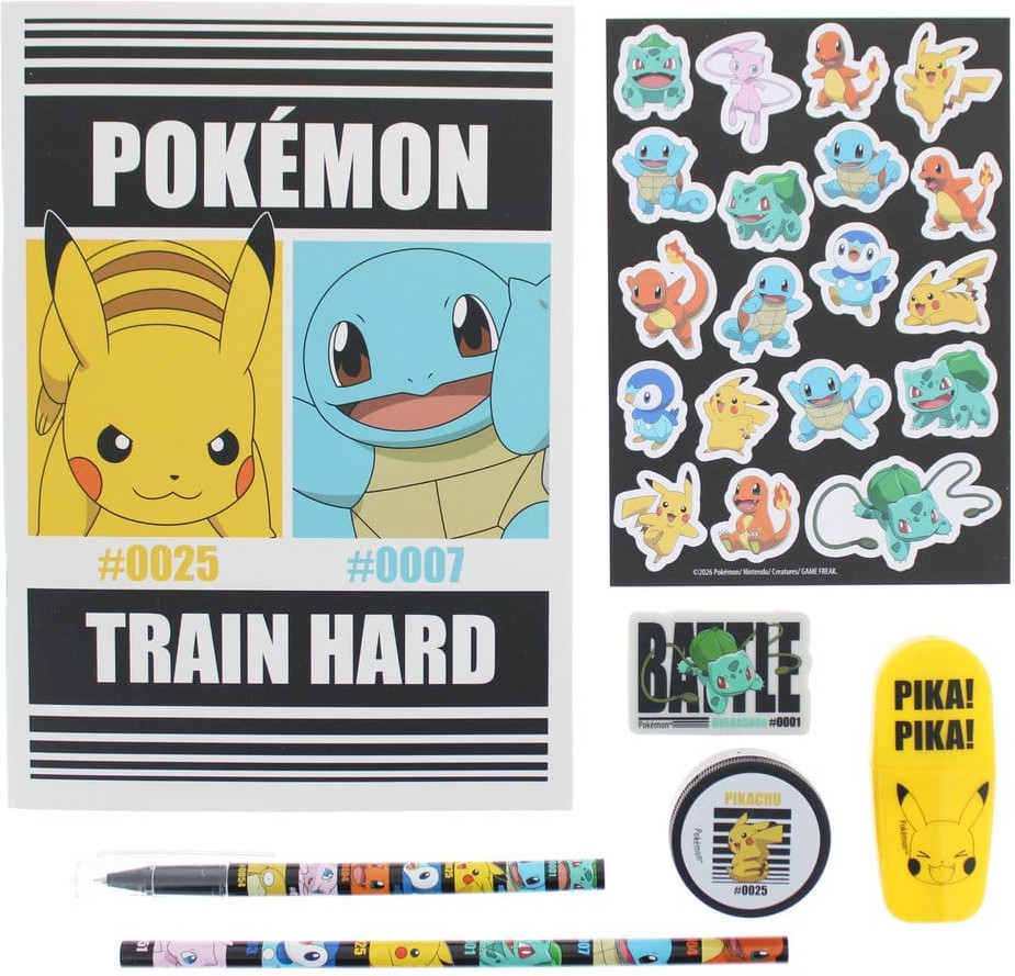 Pokemon Stationery Set - Train Hard (7-piece)