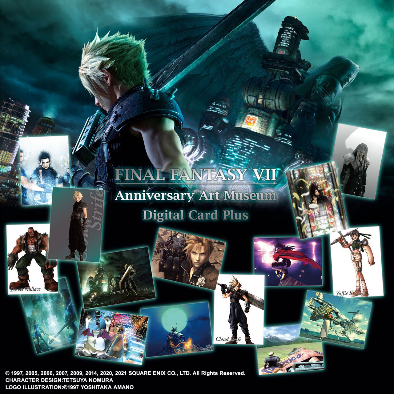 Final Fantasy VII TCG 25th Anniversary Art Museum Digital Card Plus Display afbeelding