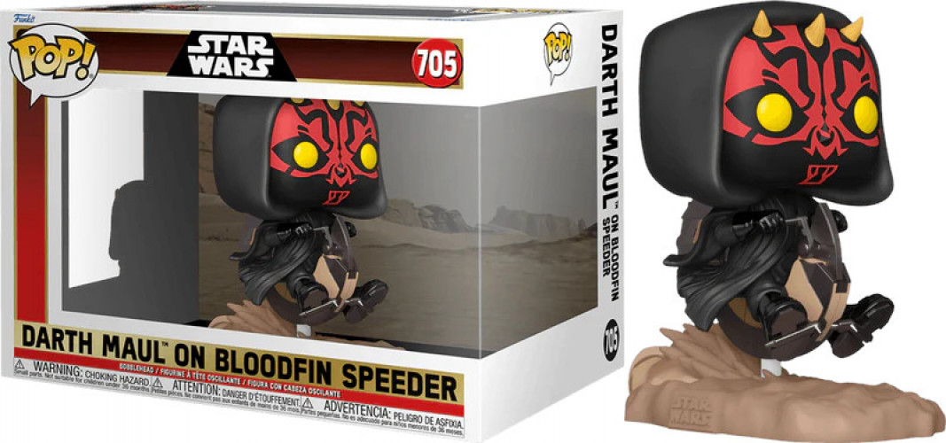 Star Wars The Phantom Menace 25th Anniversary Funko Pop Vinyl: Darth Maul on Bloodfin afbeelding