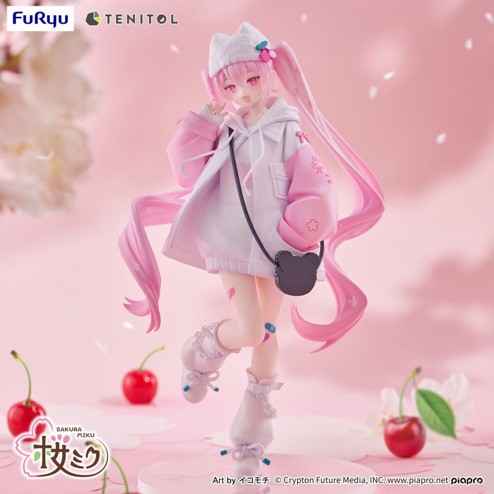 Hatsune Miku Tenitol Figure - Sakura Miku Cool style (petit) afbeelding