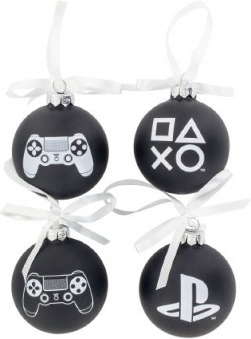 Playstation - Set of 4 Glass Ornaments