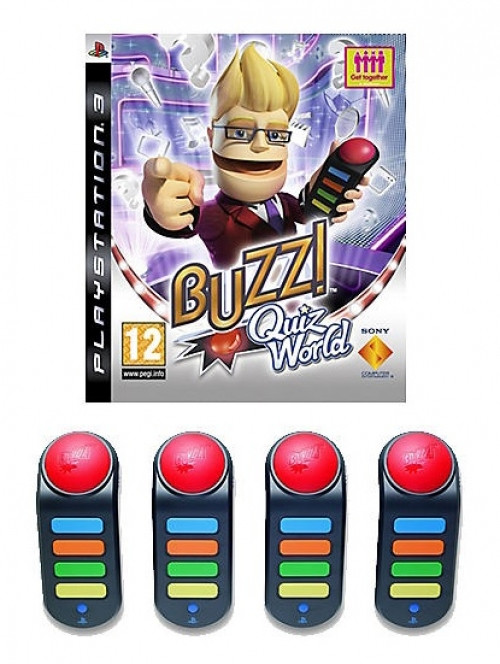 Sony Computer Entertainment Buzz Quiz World + Wireless Buzzers + USB Dongle