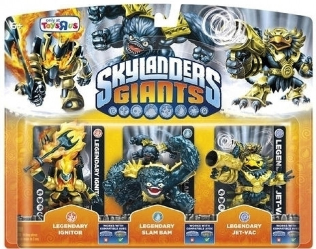 Skylanders Giants 3 Pack (Legendary Ignitor/Legendary Slam Bam/Legendary Jet-Vac)