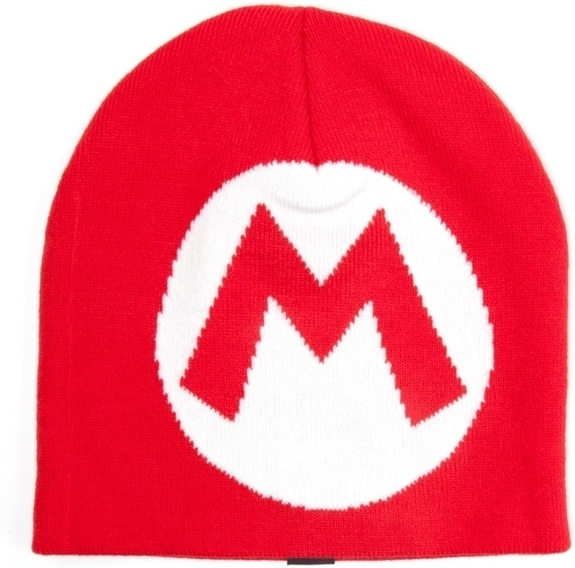 Image of Mario Knitted M Logo Beanie Red