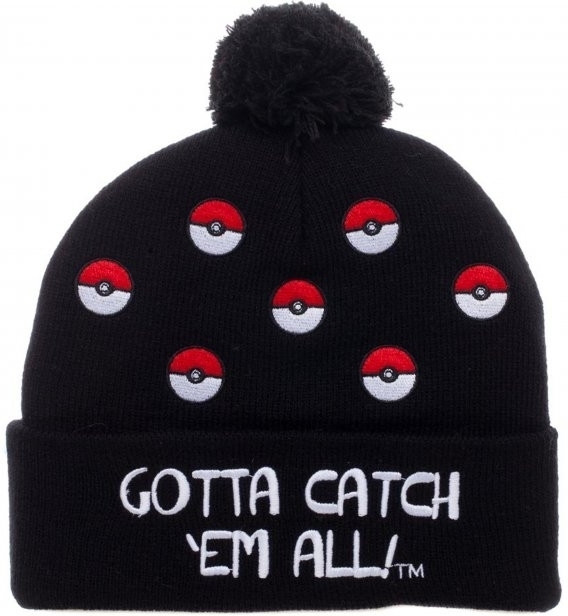 Pokemon - Pokeball Cuff Pom Beanie