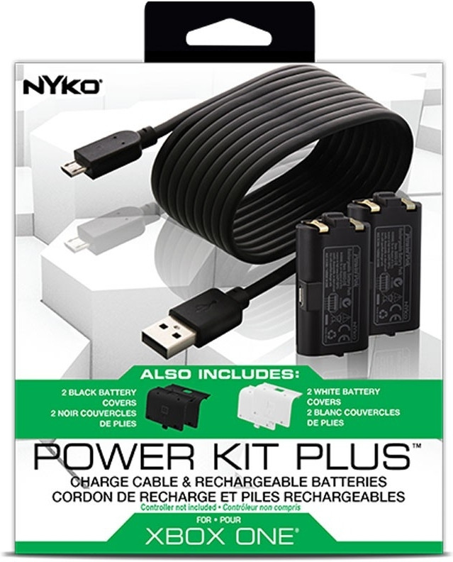 Image of Nyko - Xbox One Power Kit Plus - 2 Oplaadbare batterijen met oplaadkab