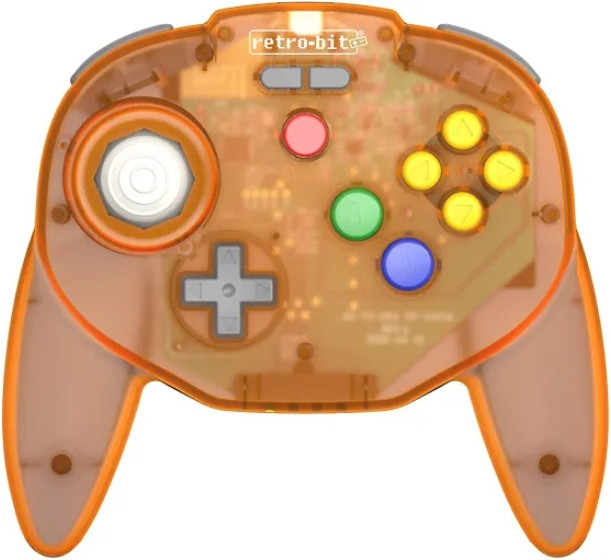 Tribute 64 2.4 GHz Wireless Controller (Orange Hawk) (Retro-bit) afbeelding