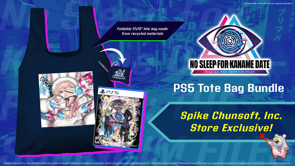 No Sleep For Kaname Date - From AI: The Somnium Files Totebag Bundle Edition