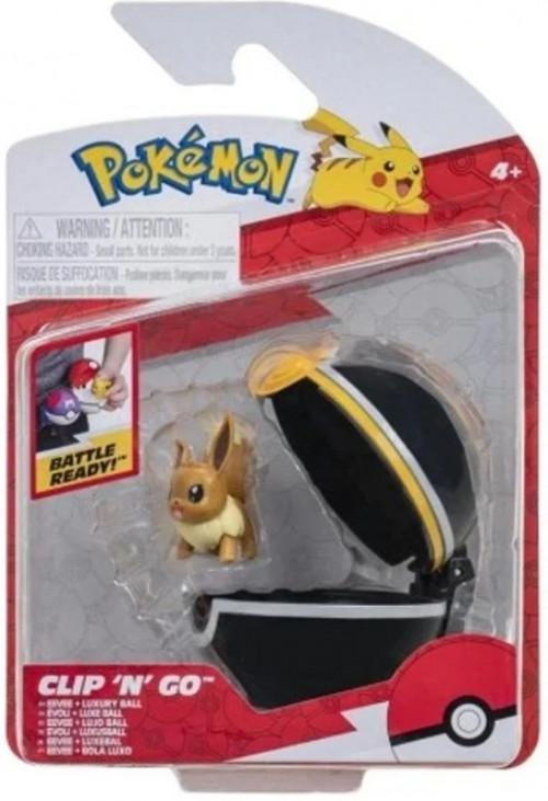 Pokemon - Clip 'N' Go - Eevee + Luxury ball