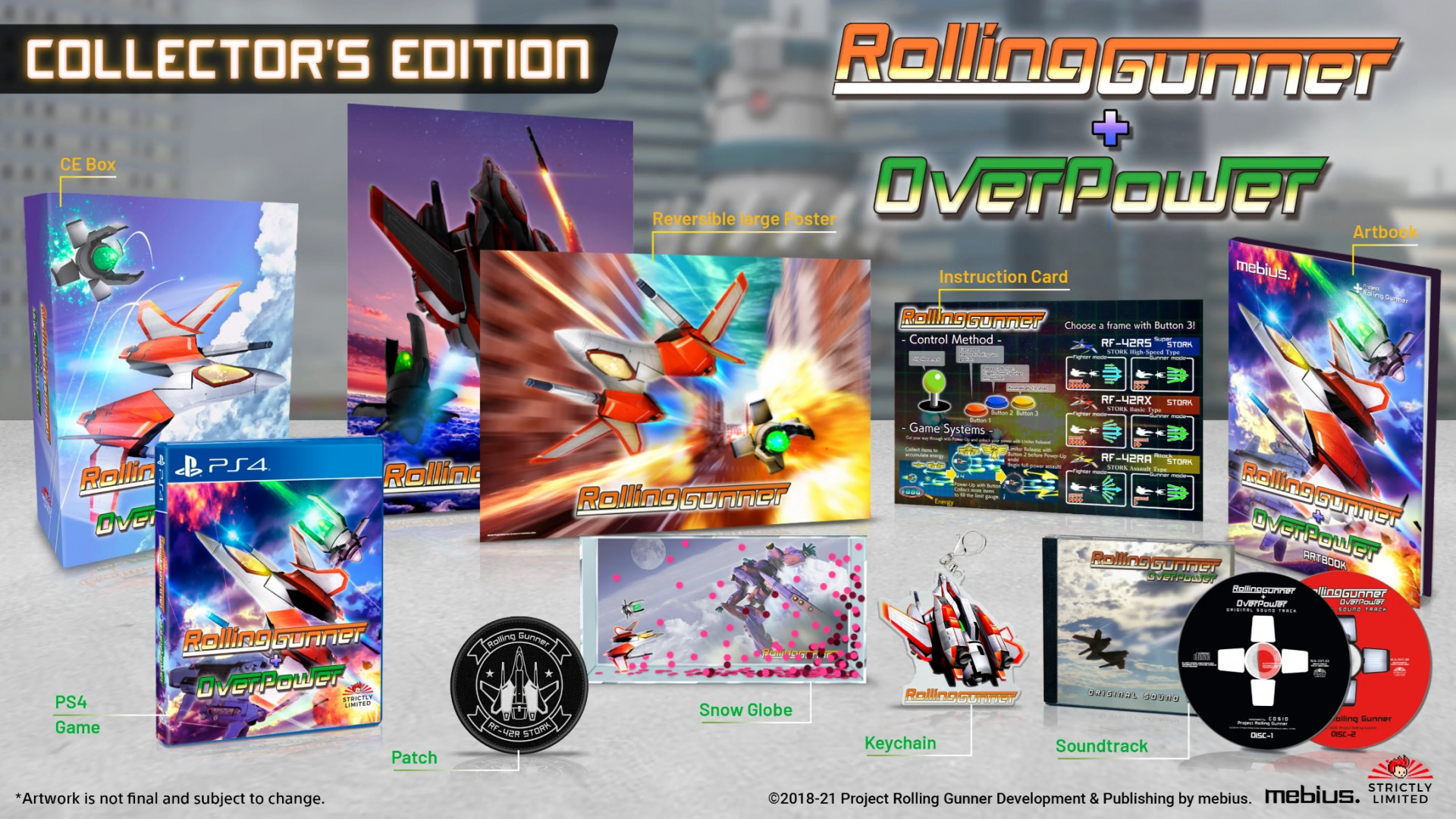 Rolling gunner + Overpower Collector's edition / Strictly limited games / PS4 / 1300 copies
