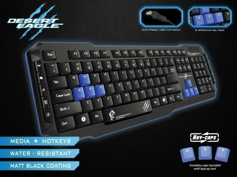 Image of Dragon War Desert Eagle Gaming Keyboard (azerty)
