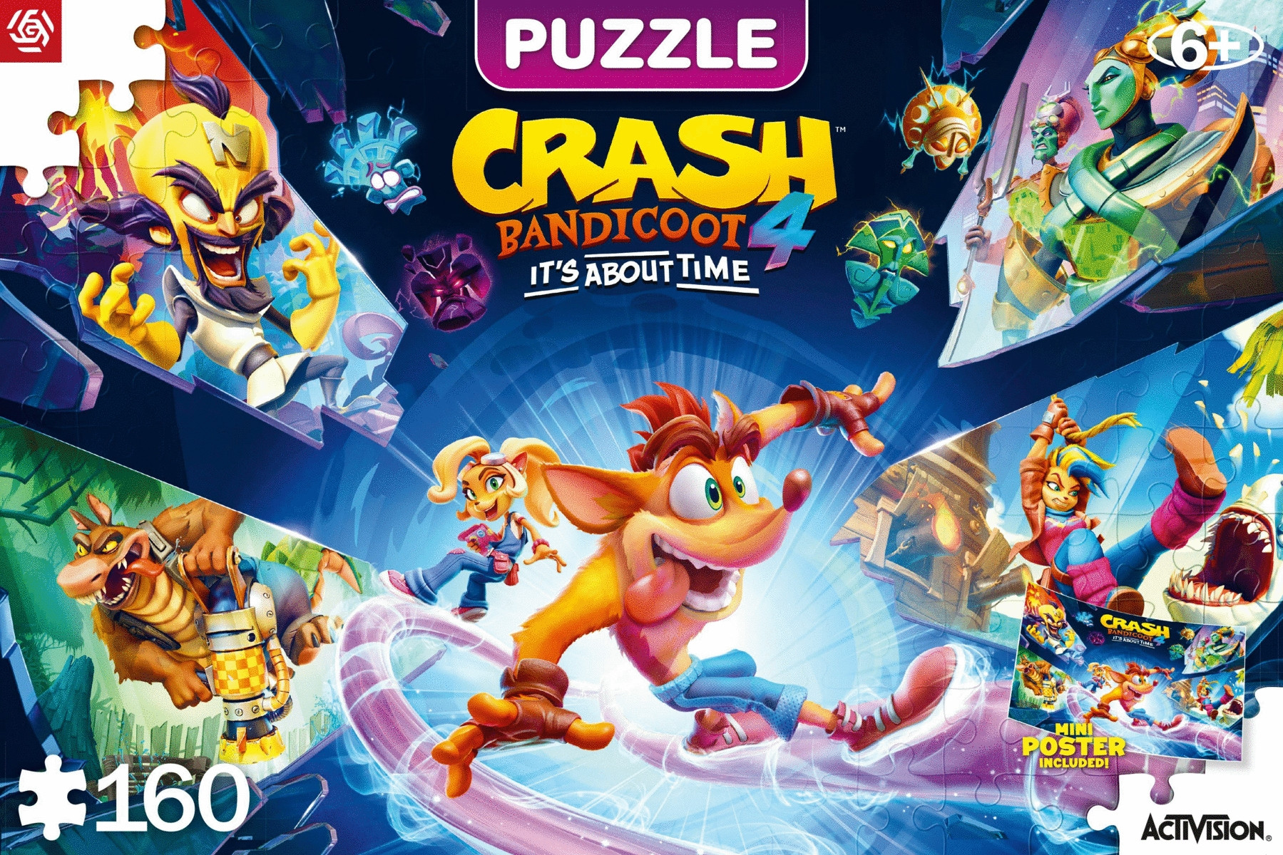 Crash Bandicoot Puzzle - Crash Bandicoot 4 It's about Time (160 pieces) afbeelding