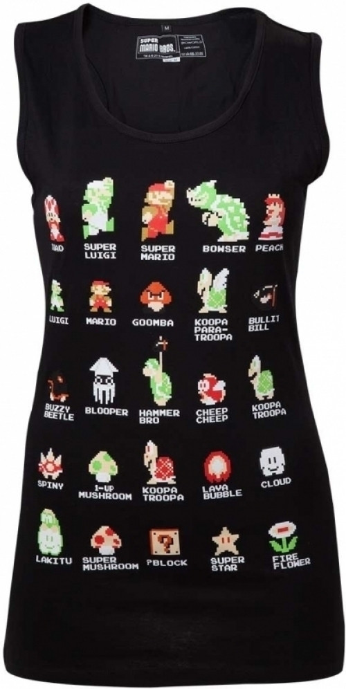 Image of Nintendo - Mario Pixel Female Tanktop