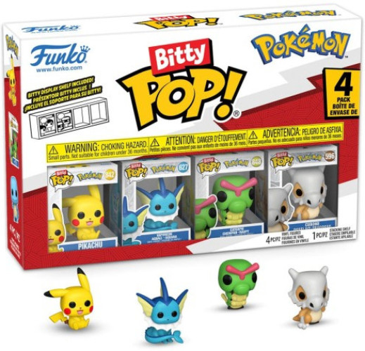 Pokémon Funko Bitty Pop! 4-Pack Pikachu / Vaporeon / Caterpie / Cubone
