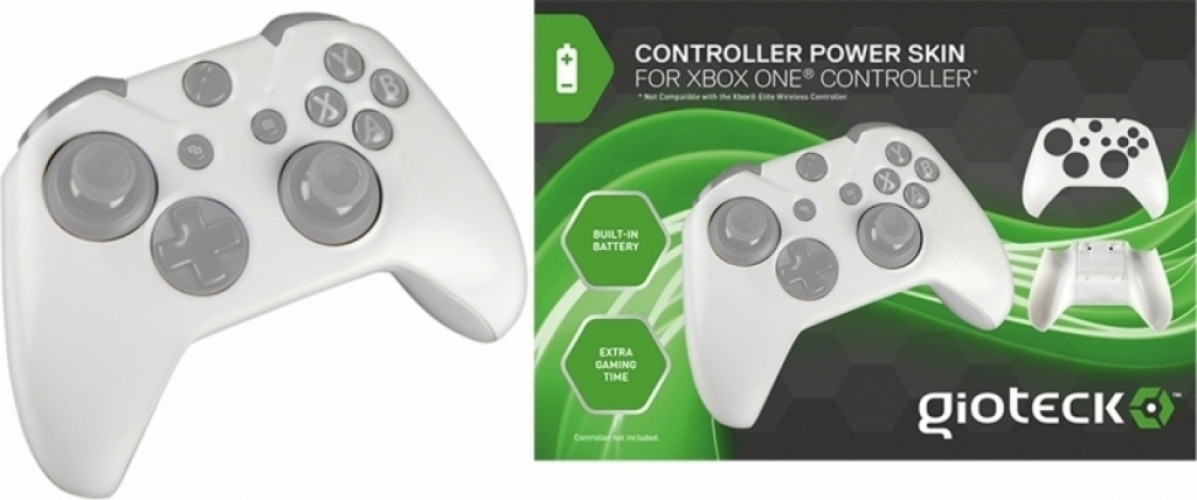Image of Gioteck Controller Power Skin (White)