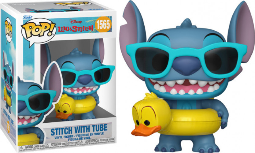 Disney Lilo & Stitch Funko Pop Vinyl: Stitch with Tube afbeelding