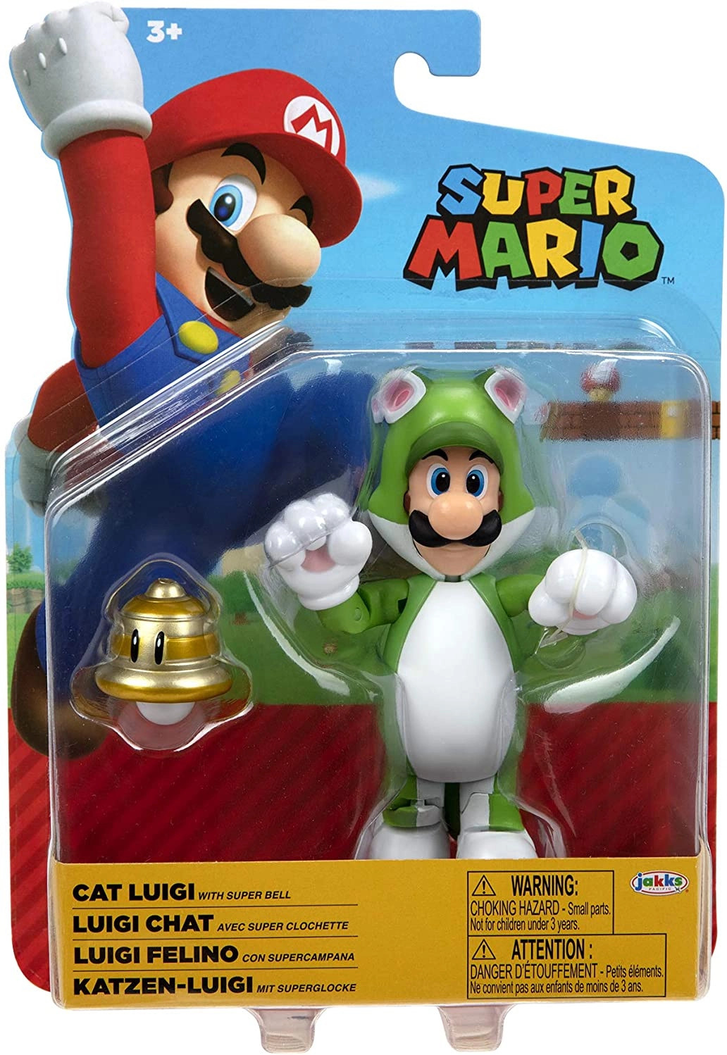 Super Mario Action Figure - Cat Luigi with Super Bell
