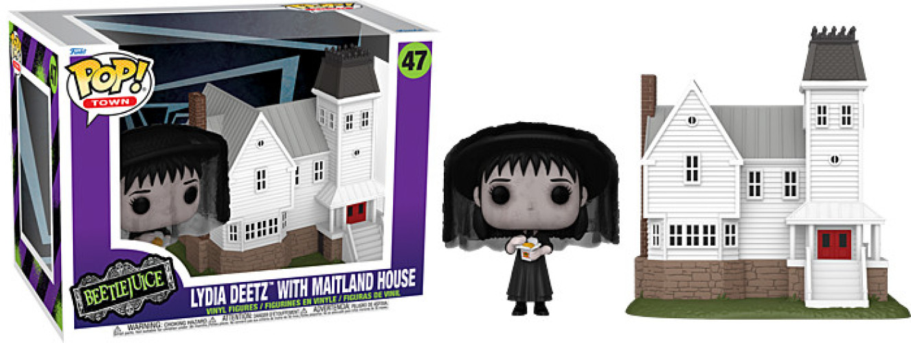 Beetlejuice Funko Pop Town Vinyl Lydia Deetz with Maitland House