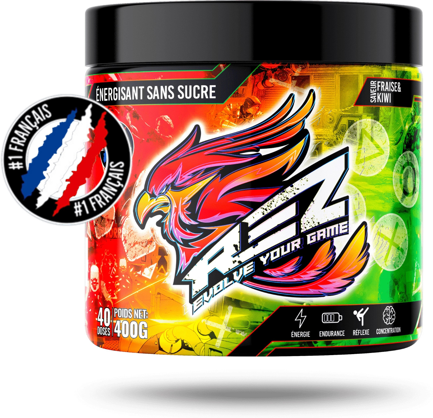 Rez Energy Kiwi Aardbei - 40 servings