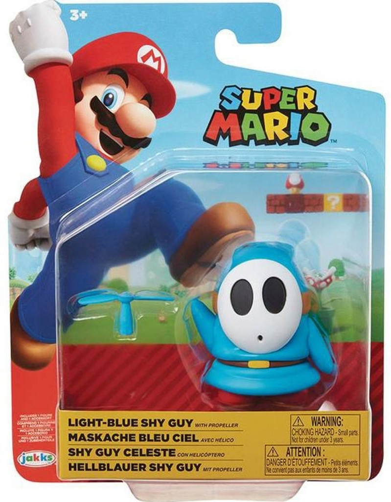 Super Mario Action Figure - Light-Blue Shy Guy