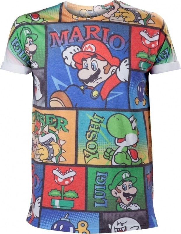 Image of Nintendo - Mario & Co All Over Print T-Shirt