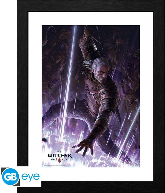 The Witcher Framed Print - Geralt (30x40cm)