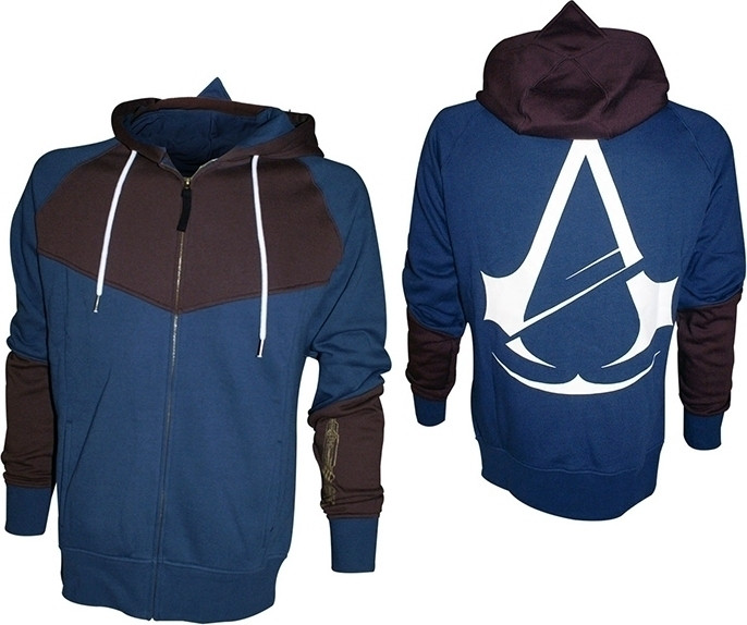 Assassin's Creed Unity Blue/Brown Hoodie with Print