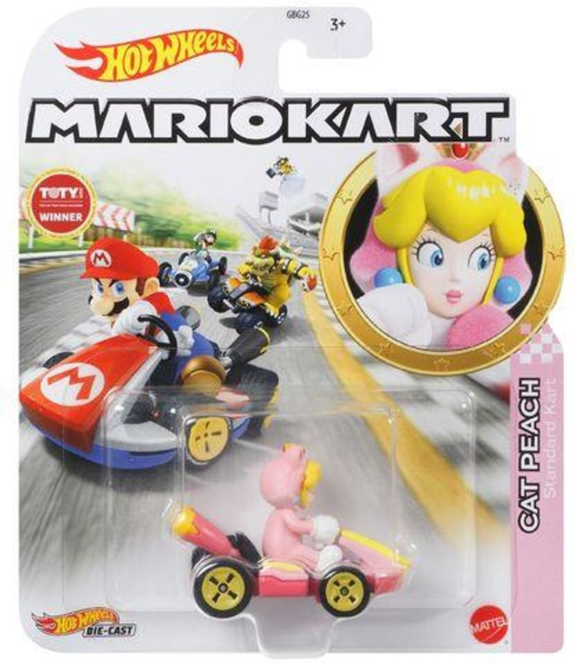 Hot Wheels Mario Kart - Cat Peach Standard Kart afbeelding
