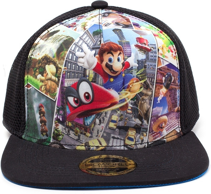 Difuzedbioworld Super Mario Odyssey Blackblue Trucker Cap difuzedbioworld kopen in de aanbieding