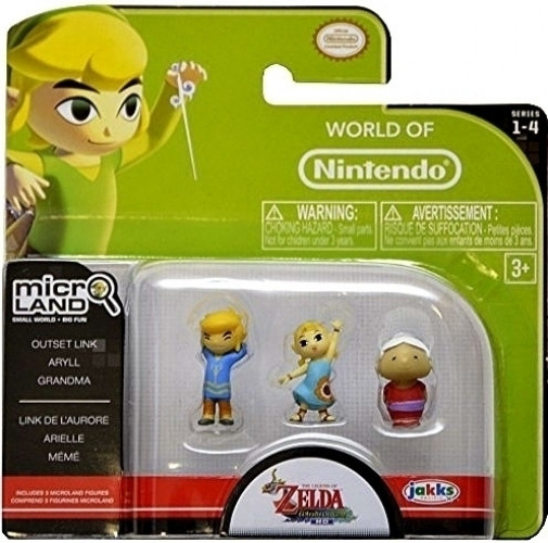 Zelda Microland Figures - Outset Link/Aryll/Grandma