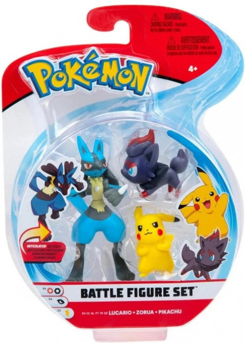 Pokemon Battle Figure Pack - Lucario, Zorua, Pikachu