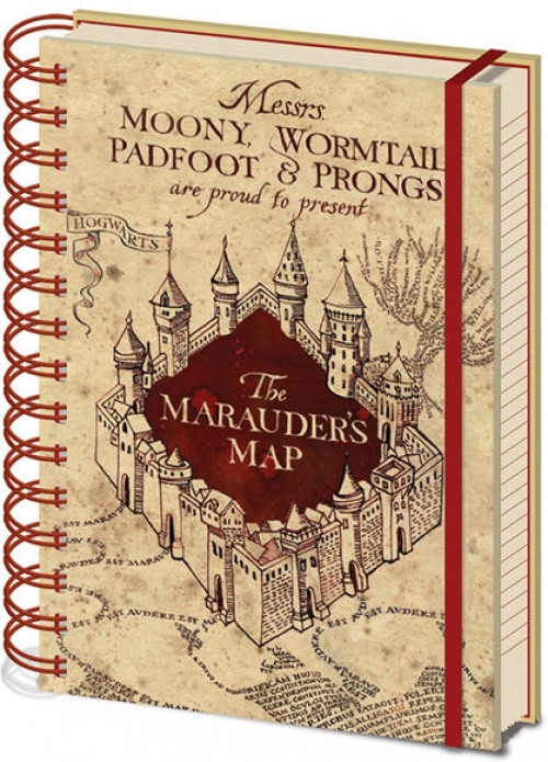 Harry Potter A5 Notebook - The Marauders Map