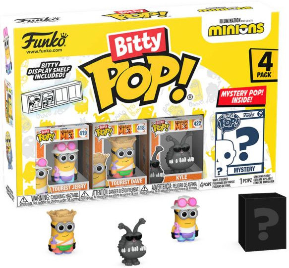 Minions Funko Bitty Pop! 4-Pack: Tourist Jerry / Tourist Dave / Kyle afbeelding