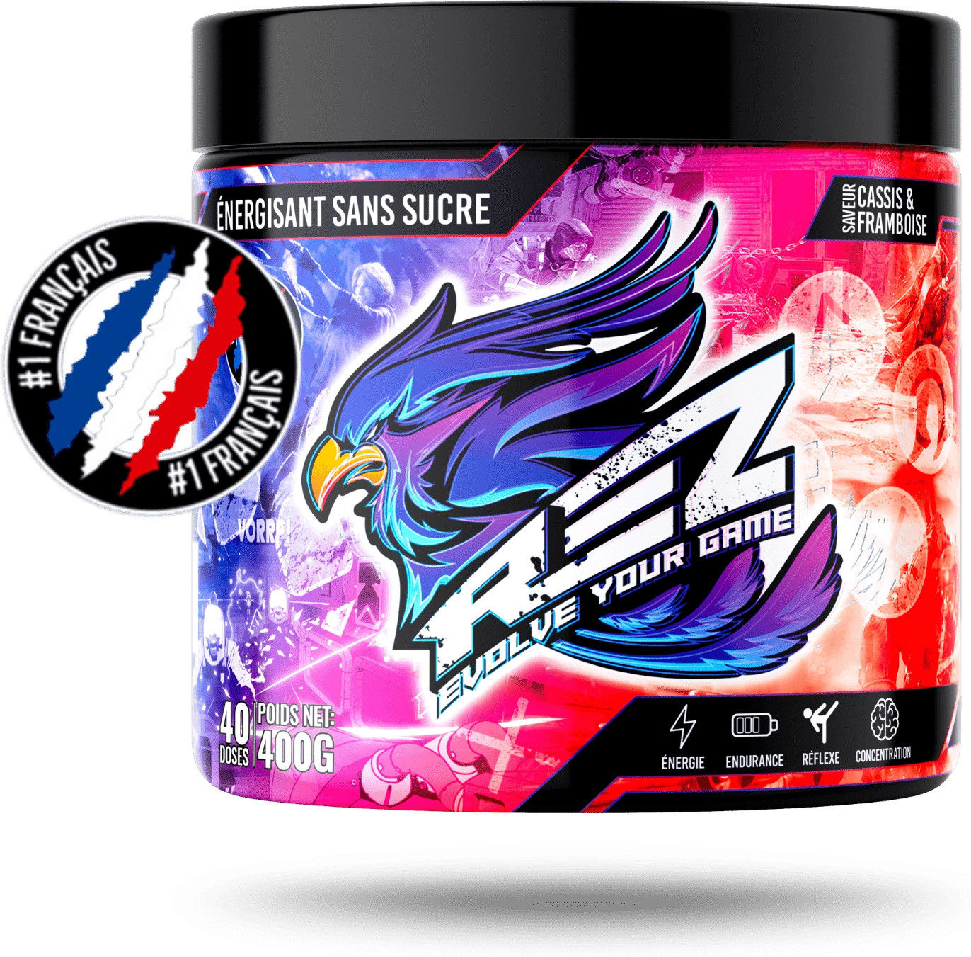 Rez Energy Zwarte Bes Framboos - 40 servings